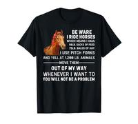 Attention, Je Fais de l'équitation pour Les Amateurs de Chevaux, équitation, Cheval drôle T-Shirt