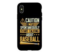 Attention, Je Peux spontanément Commencer à Parler de Baseball Coque pour iPhone X/XS