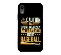 Attention, Je Peux spontanément Commencer à Parler de Baseball Coque pour iPhone XR