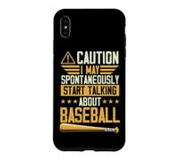 Attention, Je Peux spontanément Commencer à Parler de Baseball Coque pour iPhone XS Max