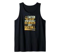Attention, Je Peux spontanément Commencer à Parler de Baseball Débardeur