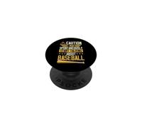 Attention, Je Peux spontanément Commencer à Parler de Baseball PopSockets PopGrip Adhésif