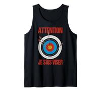 Attention Je Sais Viser Cible Tir À l'arc Arc Flèche Archer Débardeur