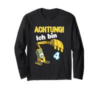 Attention Je suis 4 Ans, 4e Anniversaire Pelleteuse Manche Longue