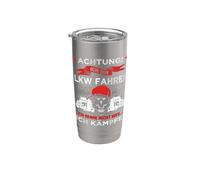 Attention : je suis conducteur de camion, je ne vous débarrasse pas de je me batte Gobelet isotherme en acier inoxydable double paroi