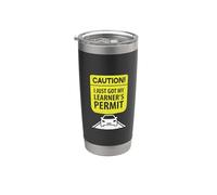 Attention, je viens de recevoir mon permis d'apprenti conducteur pour Funny Driver Gobelet isotherme en acier inoxydable double paroi