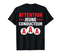 Attention Jeune Conducteur Idée Cadeau Pour Permis Conduire T-Shirt
