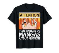 Attention Manga - Dessin Anime Otaku Japonais Cadeau Humour T-Shirt