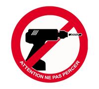 Attention Ne Pas Percer - 7cm - Sticker/Autocollant