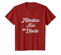 Attention Noa En Liberté Humour Cadeau Personnalisé T-Shirt