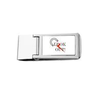 Attention Portefeuille de poche fin en acier inoxydable avec pince à billets anglaise