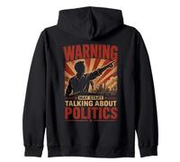 Attention Risque de Debat Politique Spontane Retro Sweat à Capuche