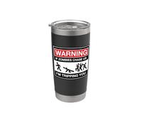 Attention ! Si les zombies nous poursuivent, je vous trébuche ! IMPRIMER Gobelet isotherme en acier inoxydable double paroi