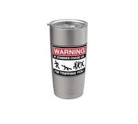 Attention ! Si les zombies nous poursuivent, je vous trébuche ! IMPRIMER Gobelet isotherme en acier inoxydable double paroi