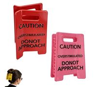 Attention, Surstimulation. Ne Pas Approcher. Pince À Cheveux 3,94 Pouces / 10 X 6,3 Cm. Accessoires De Coiffure. Pince À Cheveux, Accessoires Audacieux Pour Collègues Et Amis (2 pièces-b#)