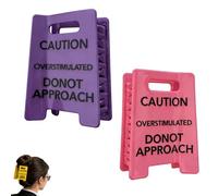 Attention, Surstimulation. Ne Pas Approcher. Pince À Cheveux 3,94 Pouces / 10 X 6,3 Cm. Accessoires De Coiffure. Pince À Cheveux, Accessoires Audacieux Pour Collègues Et Amis (2 pièces-c#)