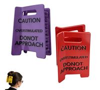 Attention, Surstimulation. Ne Pas Approcher. Pince À Cheveux 3,94 Pouces / 10 X 6,3 Cm. Accessoires De Coiffure. Pince À Cheveux, Accessoires Audacieux Pour Collègues Et Amis (2 pièces-d#)