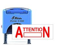 Attention Tampon en caoutchouc brillant 842 auto-encreur facile à remplir Transparent Impression nette à chaque fois 14 x 38 mm