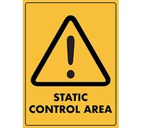 Attention Zone De Contrôle Statique Panneau D'Avertissement Plaque Décoration Métal Mur Signe Métallique Panneau Pour Garage Parc 20X30cm