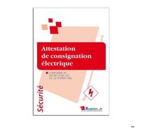 Attestation de consignation électrique 21 x 29 7 cm
