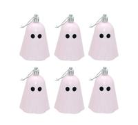 Atthatmmt Lot de 6 fantômes d'Halloween à suspendre, décoration fantôme mignon, décorations d'arbre, fournitures de fête pour maison hantée, cour, pelouse, arbre de fête, décoration de fête