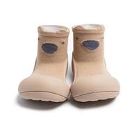 Attipas Barefoot pour enfant Beige Chaussures respectueuses idéales pour les crèches et les premiers pas en coton certifié Oeko Tex 21,5
