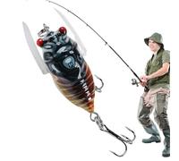 Attirer les poissons d'étang - Appâts artificiels - Appâts de pêche de style insectes, action de de l'appât à manivelle, cigales réalistes - Swimbait, cigales réalistes, leurres de pêche