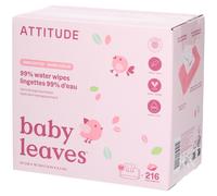 ATTITUDE Baby Leaves Lingettes 99 % Eau Sans Parfum Lingette(S) 216 pc(s)