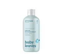 ATTITUDE Bain moussant & gel lavant bébé, Bonne nuit, EWG Verified, 473 ml | Doux pour les peaux délicates, De la tête aux pieds, Mousse douce, Pour bébés & tout-petits, 97 % d'origine naturelle, Végane