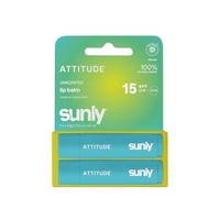 ATTITUDE Baume à Lèvres SPF 15 Duo, Baume à Lèvres Minéral à Large Spectre avec Oxyde de Zinc, Vérifié EWG, Végan, Hydratant & Nourrissant, Sans Odeur, 4.5 g (Lot de 2)