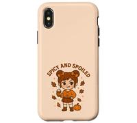 Attitude d'automne audacieuse épicée et gâtée Coque pour iPhone X/XS