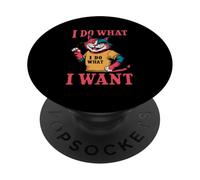 Attitude de Chat Rebelle rétro PopSockets PopGrip Adhésif