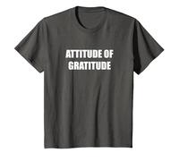 Attitude de Gratitude T-Shirt, Enfant, Asphalte, 6 Ans