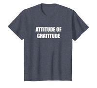 Attitude de Gratitude T-Shirt, Enfant, Bleu Chiné, 2 Ans
