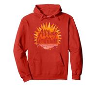 Attitude de Gratitude : Un Soleil inspirant Sweat à Capuche, Unisexe pour Adultes, Rouge, XL