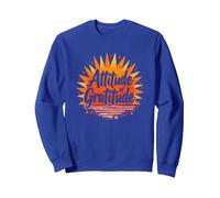 Attitude de Gratitude : Un Soleil inspirant Sweatshirt, Unisexe pour Adultes, Bleu Royal, L