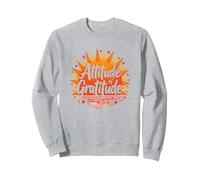 Attitude de Gratitude : Un Soleil inspirant Sweatshirt, Unisexe pour Adultes, Gris Chiné, S