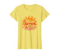 Attitude de Gratitude : Un Soleil inspirant T-Shirt, Femme, Citron, XL