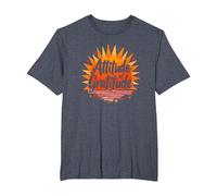 Attitude de Gratitude : Un Soleil inspirant T-Shirt, Homme Grandes Tailles, Bleu Chiné, 6X Tall