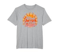 Attitude de Gratitude : Un Soleil inspirant T-Shirt, Homme Grandes Tailles, Gris Chiné, 4X Tall