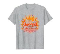 Attitude de Gratitude : Un Soleil inspirant T-Shirt, Homme, Gris Chiné, S