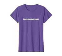 Attitude de première Classe T-Shirt, Femme, Violet Chiné, XS