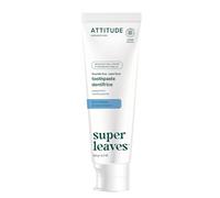 ATTITUDE Dentifrice Blanchissant sans Fluor, goût Menthe, végan et non testé sur les animaux, sans sucre, à base de plantes et minéraux, soin bucco-dentaire clean, 120 g