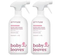 ATTITUDE Détachant à Lessive pour les Vêtements pour Bébé & Enfants, Efficace contre les Taches Tenaces, Origine Naturelle, Végane, Sans Parfum, 800 mL (Lot de 2)