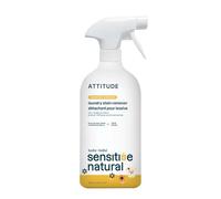 ATTITUDE Détachant pour Vêtements de Bébé, à Base d’Ingrédients Végétaux et Minéraux, Produits de Lessive Véganes, Peaux Sensibles, Sans Parfum, 800 mL