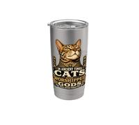 Attitude du chat du Bengale antique Gobelet isotherme en acier inoxydable double paroi