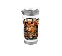 Attitude du chat orange antique Gobelet isotherme en acier inoxydable double paroi