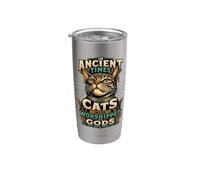 Attitude du chat tigré antique Gobelet isotherme en acier inoxydable double paroi
