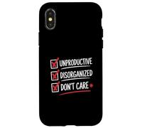 Attitude improductive et désorganisée Qui ne s'en Soucie Pas Coque pour iPhone X/XS