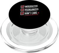 Attitude improductive et désorganisée Qui ne s'en Soucie Pas PopSockets PopGrip pour MagSafe